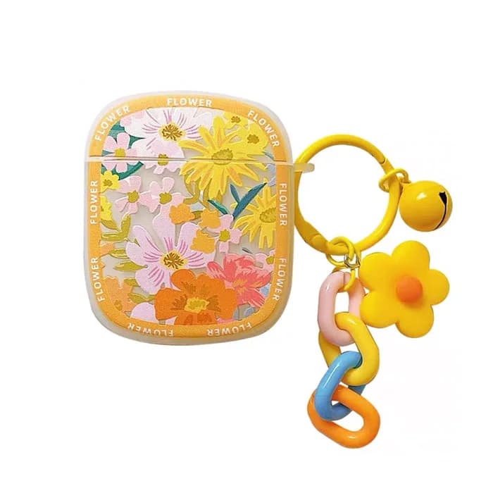 Yellow Blooming Flowers AirPods Case — view 1 Yellow Blooming Flowers AirPods Case — view 1