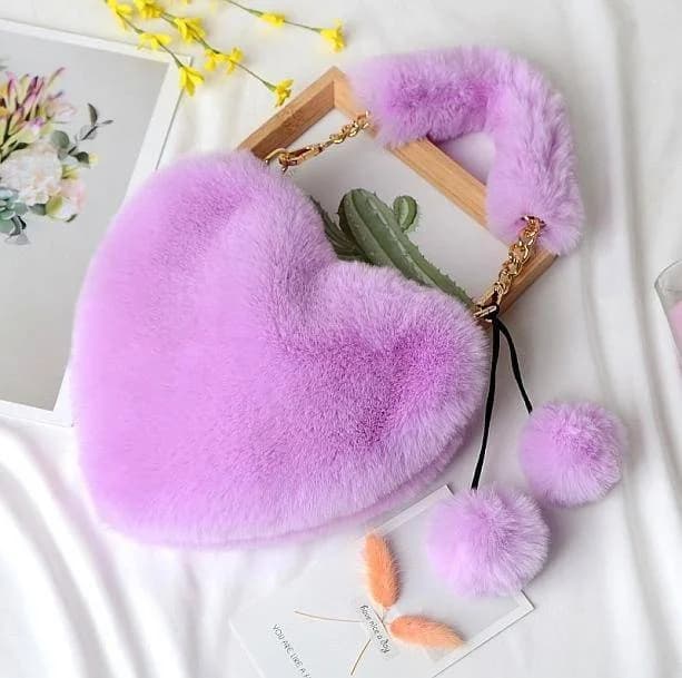 Fluffy Heart Bag — view 1 Fluffy Heart Bag — view 1