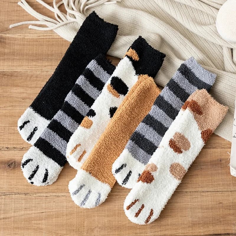 Fuzzy Neko Paw Socks — view 3 Fuzzy Neko Paw Socks — view 3