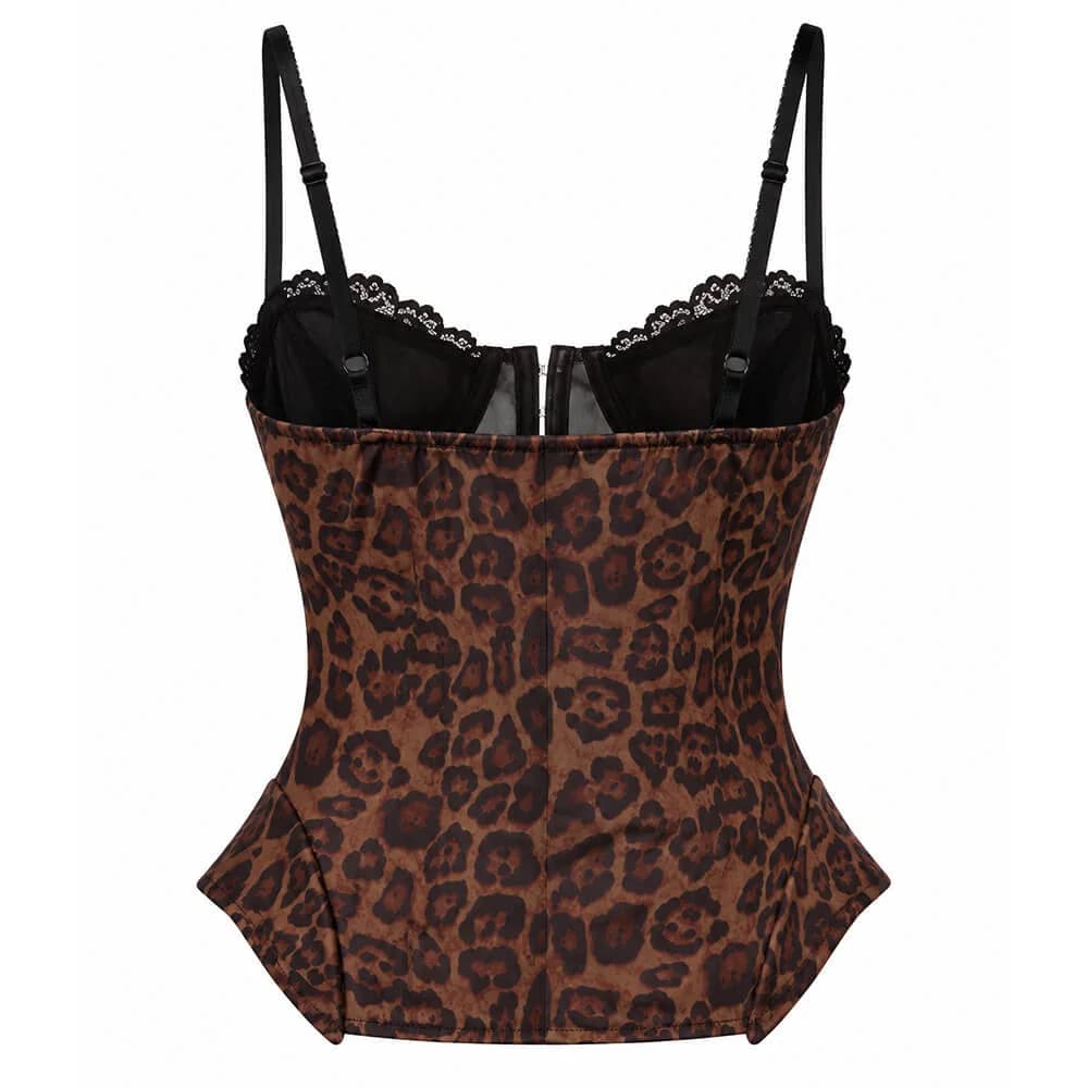 Ferocious Fancy Leopard Corset Top — view 2 Ferocious Fancy Leopard Corset Top — view 2