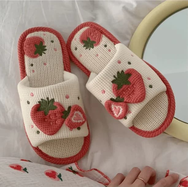Strawberry Slippers — view 2 Strawberry Slippers — view 2