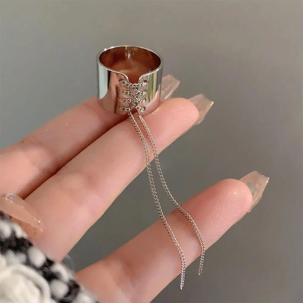 Grunge Lace-Up Ring — view 2 Grunge Lace-Up Ring — view 2