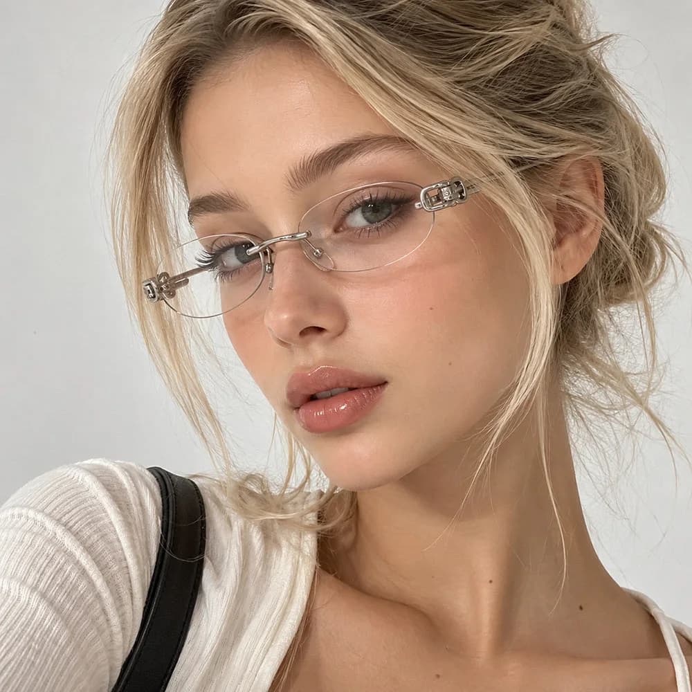 It Girl Energy Rimless Sunglasses — view 1 It Girl Energy Rimless Sunglasses — view 1