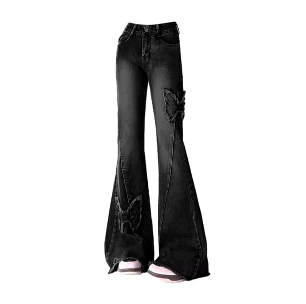 Y2K Butterfly Jeans — view 1 Y2K Butterfly Jeans — view 1