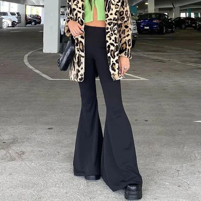 Black Flared Trousers — view 2 Black Flared Trousers — view 2
