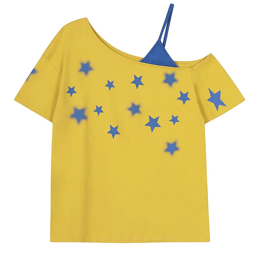 Star Girl Off Shoulder Graphic Tee — view 1 Star Girl Off Shoulder Graphic Tee — view 1