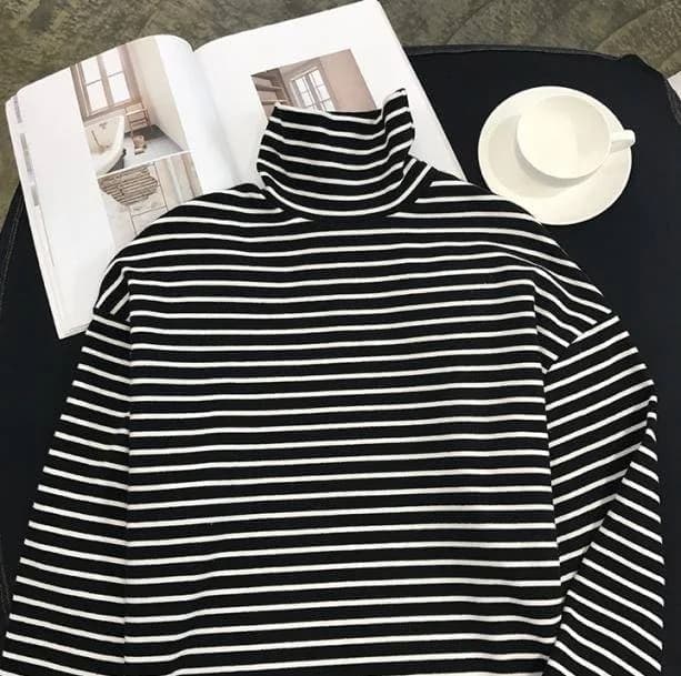 Black & White Turtleneck — view 2 Black & White Turtleneck — view 2