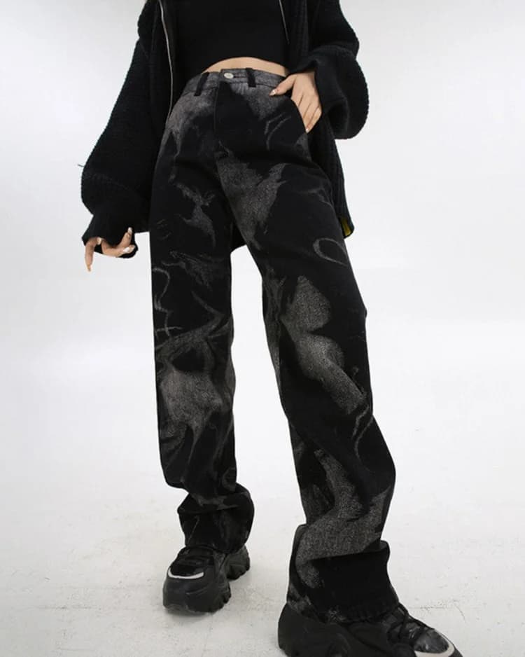 Wonder Haze Straight Leg Jeans — view 2 Wonder Haze Straight Leg Jeans — view 2