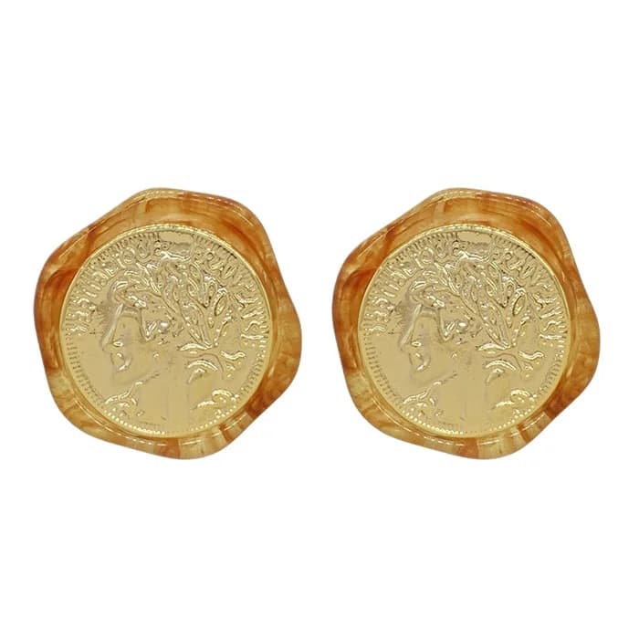 Vintage Aesthetic Coin Earrings — view 1 Vintage Aesthetic Coin Earrings — view 1