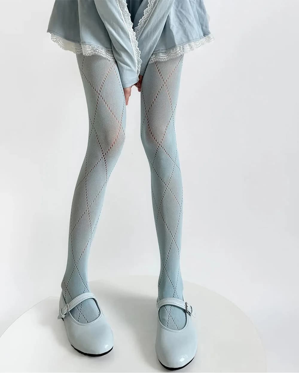 Preppy Argyle Pattern Tights — view 2 Preppy Argyle Pattern Tights — view 2