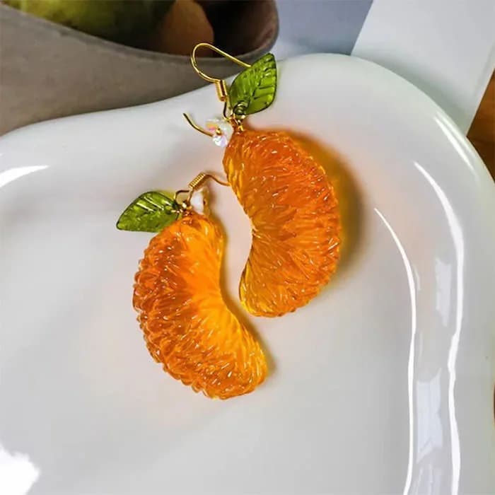 Orange Slice Earrings — view 2 Orange Slice Earrings — view 2