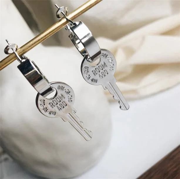 E-Girl Key Earrings — view 2 E-Girl Key Earrings — view 2