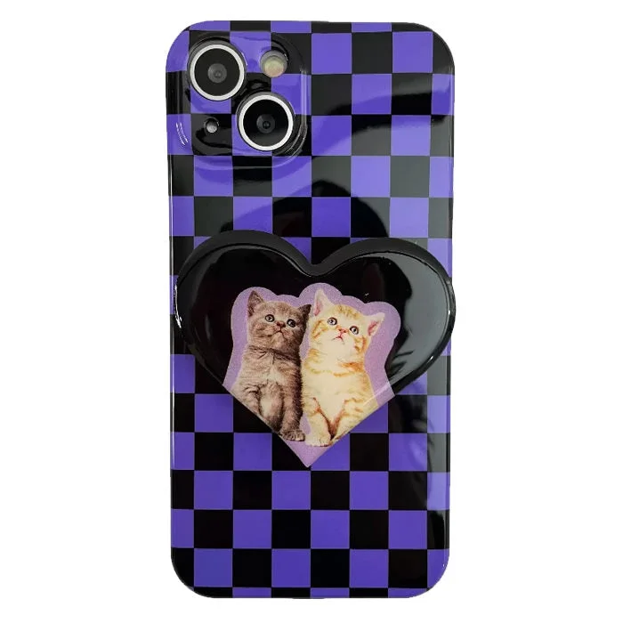 Kitty Checkerboard iPhone Case — view 1 Kitty Checkerboard iPhone Case — view 1