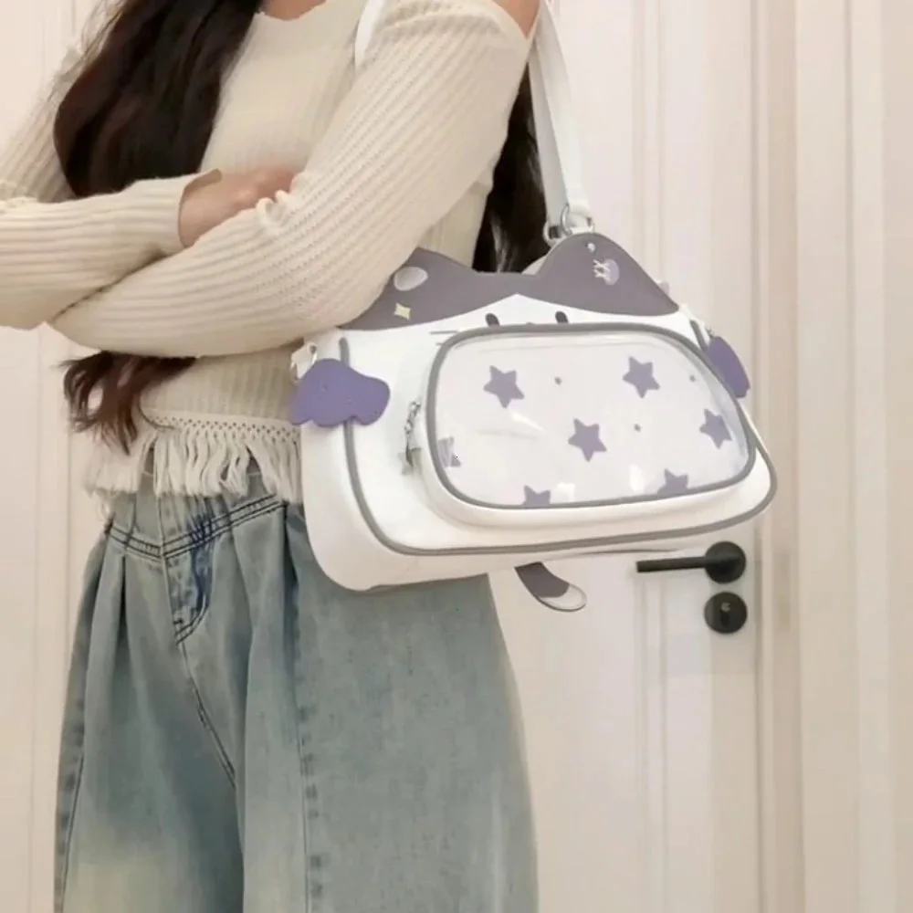 Winged Cat Clear Window Ita Shoulder Bag — view 2 Winged Cat Clear Window Ita Shoulder Bag — view 2