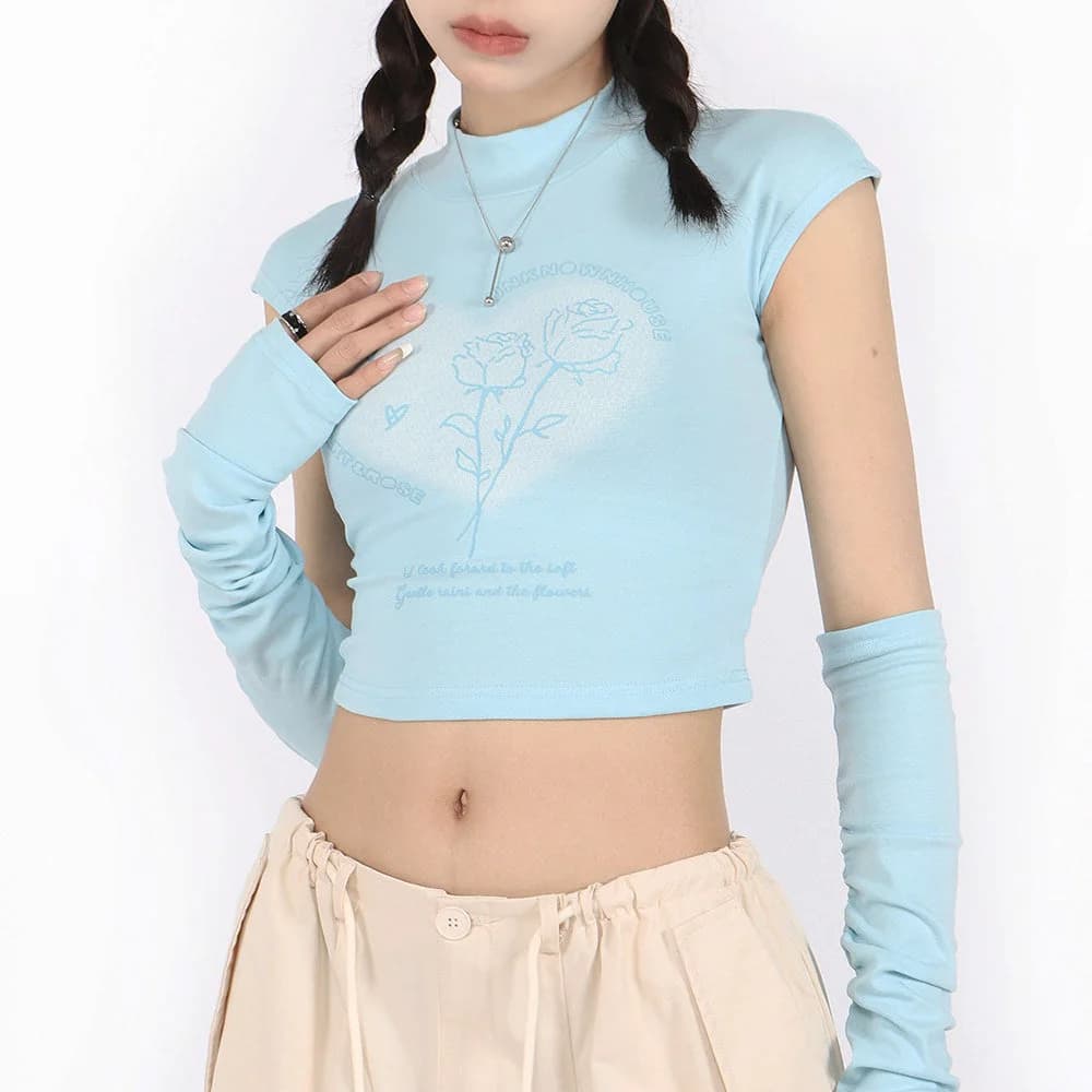 Pastel Soft Girl Tee with Arm Warmers — view 1 Pastel Soft Girl Tee with Arm Warmers — view 1