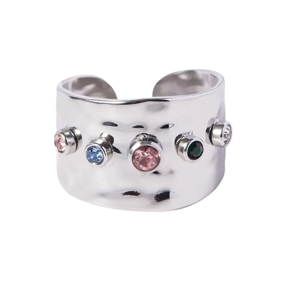 Gemstones Wide Ring — view 1 Gemstones Wide Ring — view 1