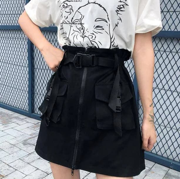 Black Cargo Skirt — view 1 Black Cargo Skirt — view 1