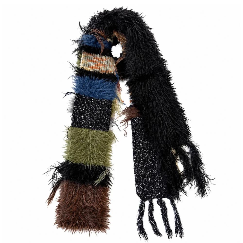 Fuzzy Freak Patchwork Scarf — view 1 Fuzzy Freak Patchwork Scarf — view 1