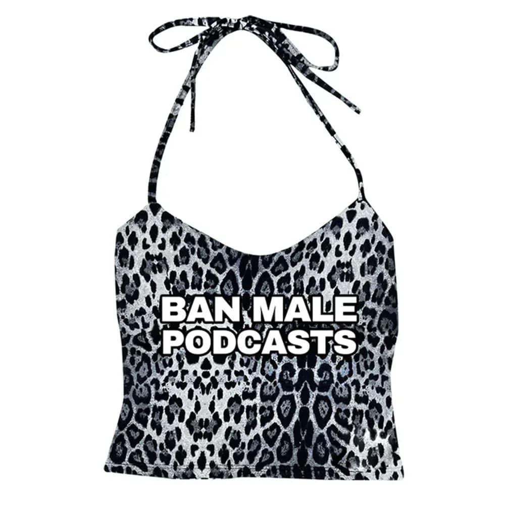 Y2K Style Podcasts Halter Top — view 2 Y2K Style Podcasts Halter Top — view 2