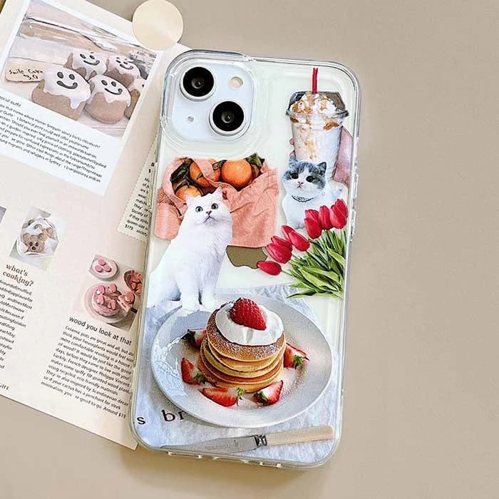 Pancakes & Cat iPhone Case — view 2 Pancakes & Cat iPhone Case — view 2