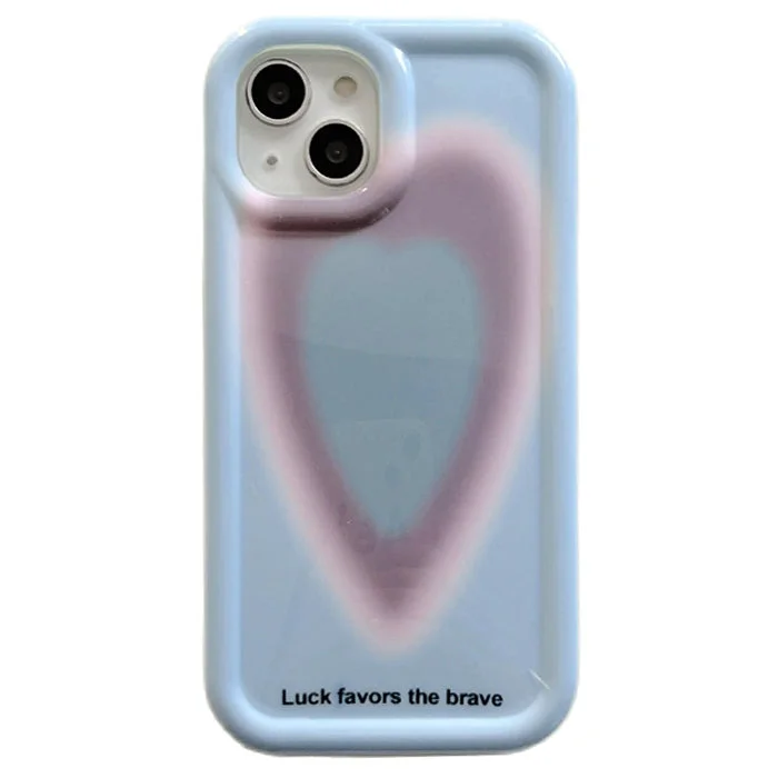 Blue Gradient Heart iPhone Case — view 1 Blue Gradient Heart iPhone Case — view 1