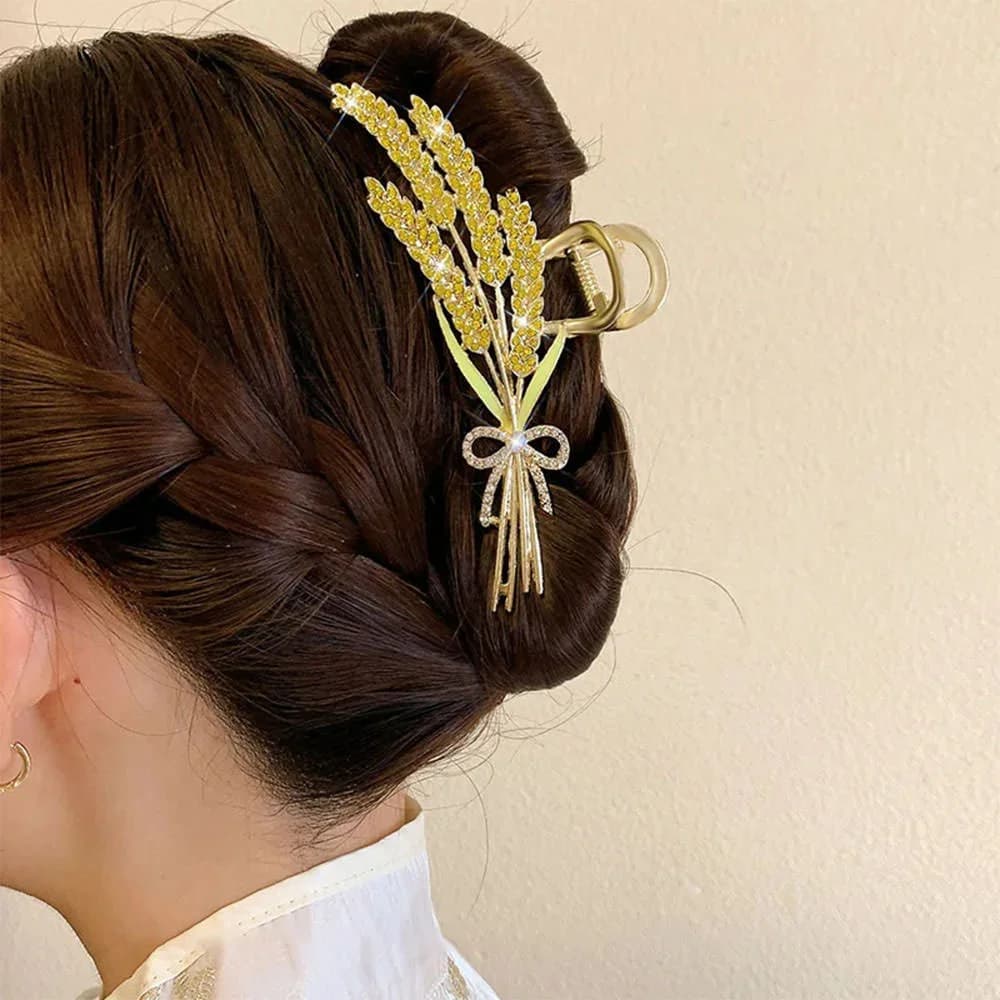 Wheat Flower Hair Claw — view 2 Wheat Flower Hair Claw — view 2