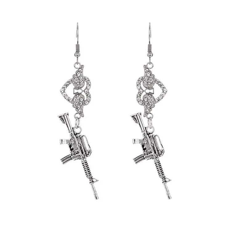 Love Roulette Gun Earrings — view 1 Love Roulette Gun Earrings — view 1