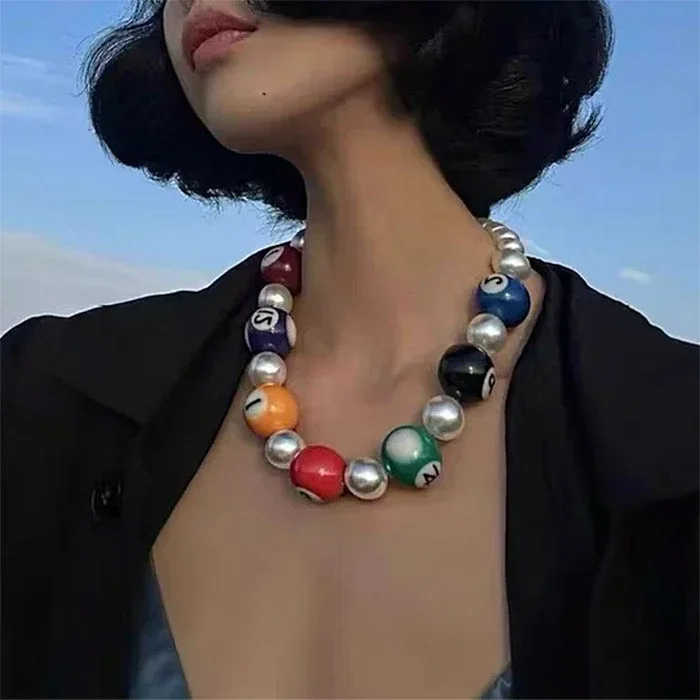 Billiard Balls Necklace — view 2 Billiard Balls Necklace — view 2