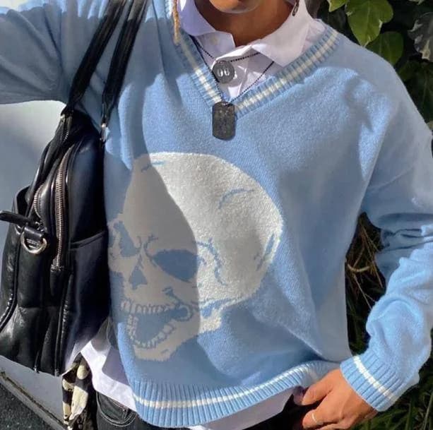 E-Girl Skull Sweater — view 3 E-Girl Skull Sweater — view 3