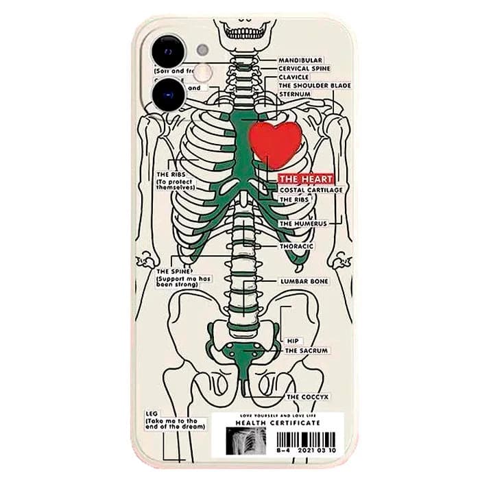 Skeleton Heart iPhone Case — view 1 Skeleton Heart iPhone Case — view 1