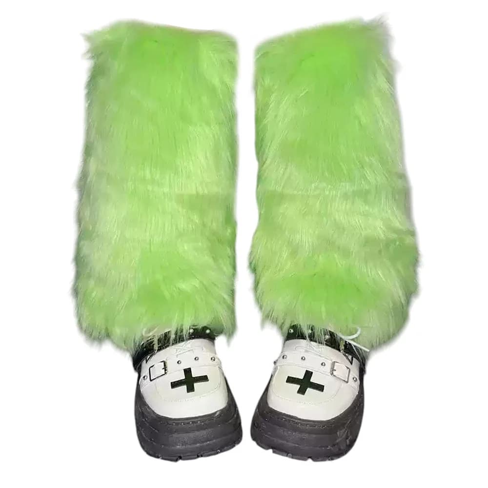 Y2K Fuzzy Leg Warmers — view 2 Y2K Fuzzy Leg Warmers — view 2