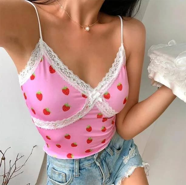 Strawberry Crop Top — view 2 Strawberry Crop Top — view 2