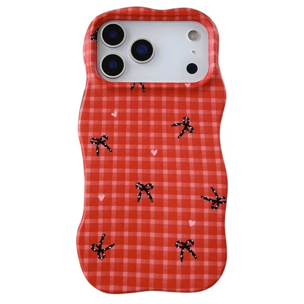 Bows Gingham iPhone Case — view 1 Bows Gingham iPhone Case — view 1