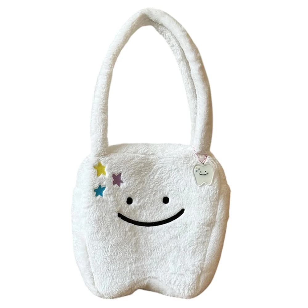 Cute Tooth Plush Tote — view 1 Cute Tooth Plush Tote — view 1
