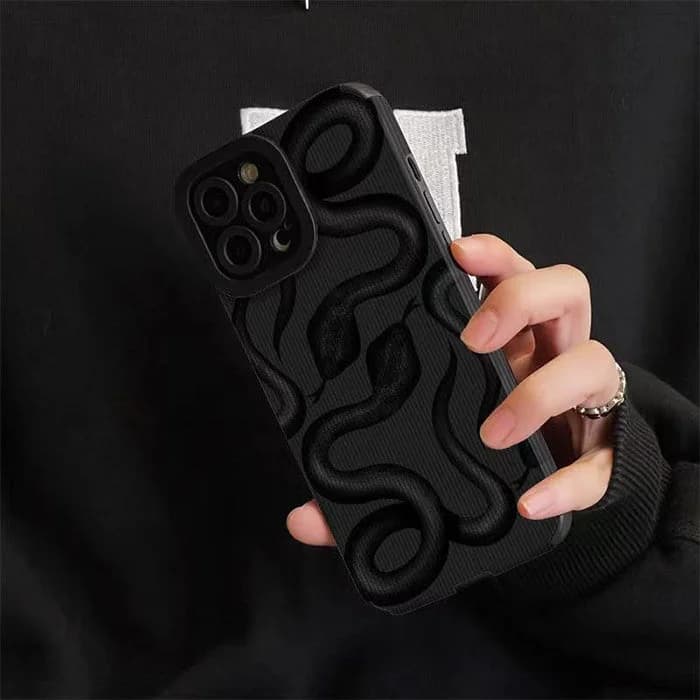 Black Snake iPhone Case — view 2 Black Snake iPhone Case — view 2