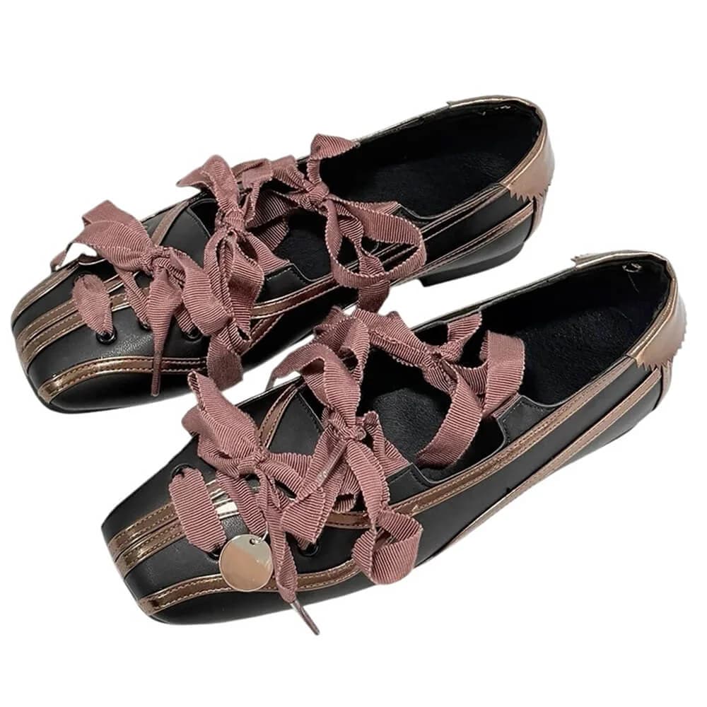 Balletcore Ribbon-Laced Flats — view 2 Balletcore Ribbon-Laced Flats — view 2