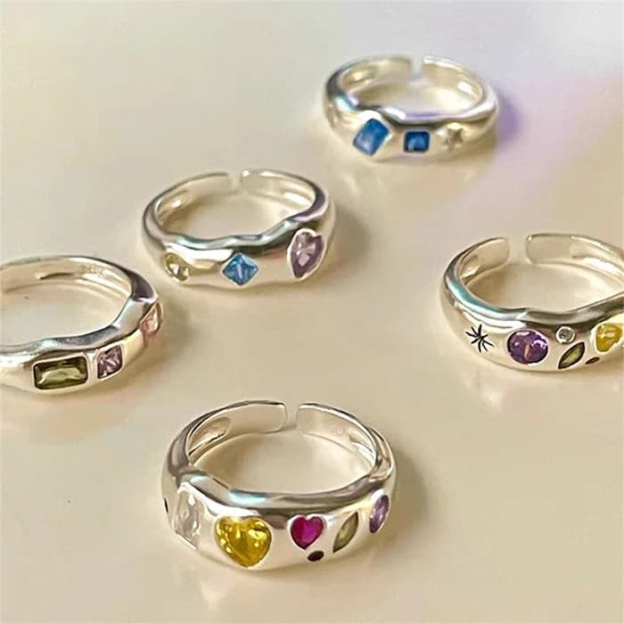Y2K Rhinestone Ring — view 1 Y2K Rhinestone Ring — view 1