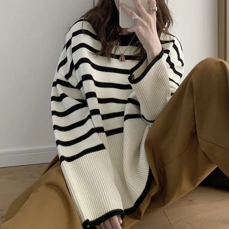 French Aesthetic Striped Sweater — view 2 French Aesthetic Striped Sweater — view 2