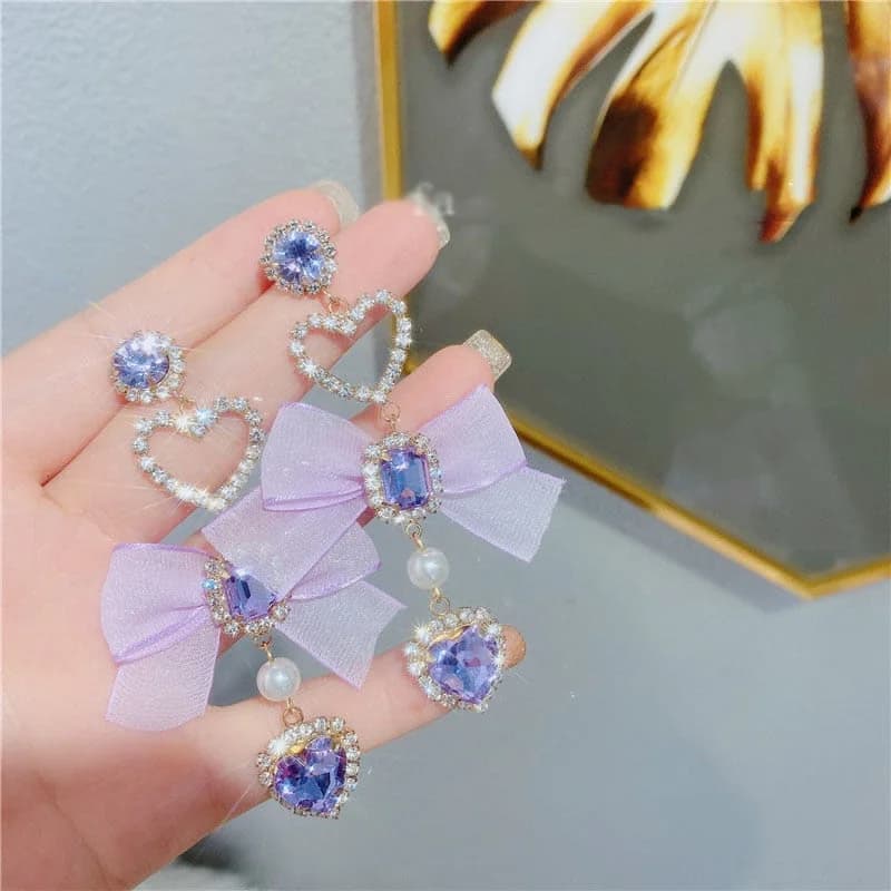 Cascading Bow Earrings — view 2 Cascading Bow Earrings — view 2