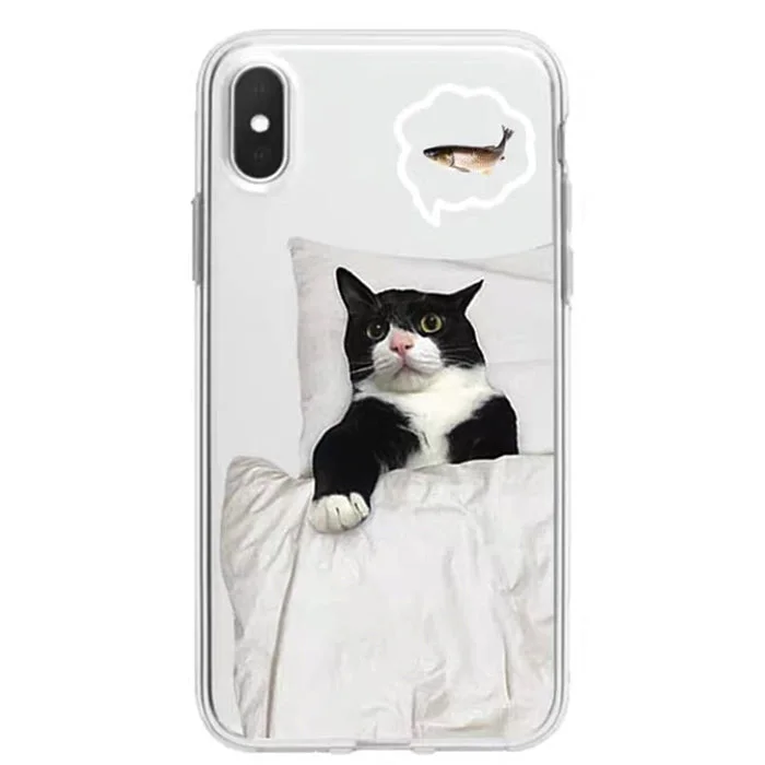 Dreaming Cat iPhone Case — view 1 Dreaming Cat iPhone Case — view 1