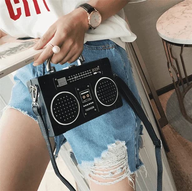 Retro Radio Style Handbag — view 2 Retro Radio Style Handbag — view 2