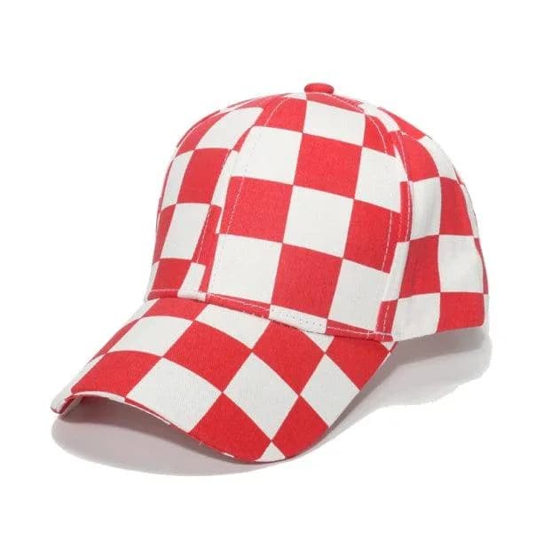 Aesthetic Checkered Cap — view 2 Aesthetic Checkered Cap — view 2