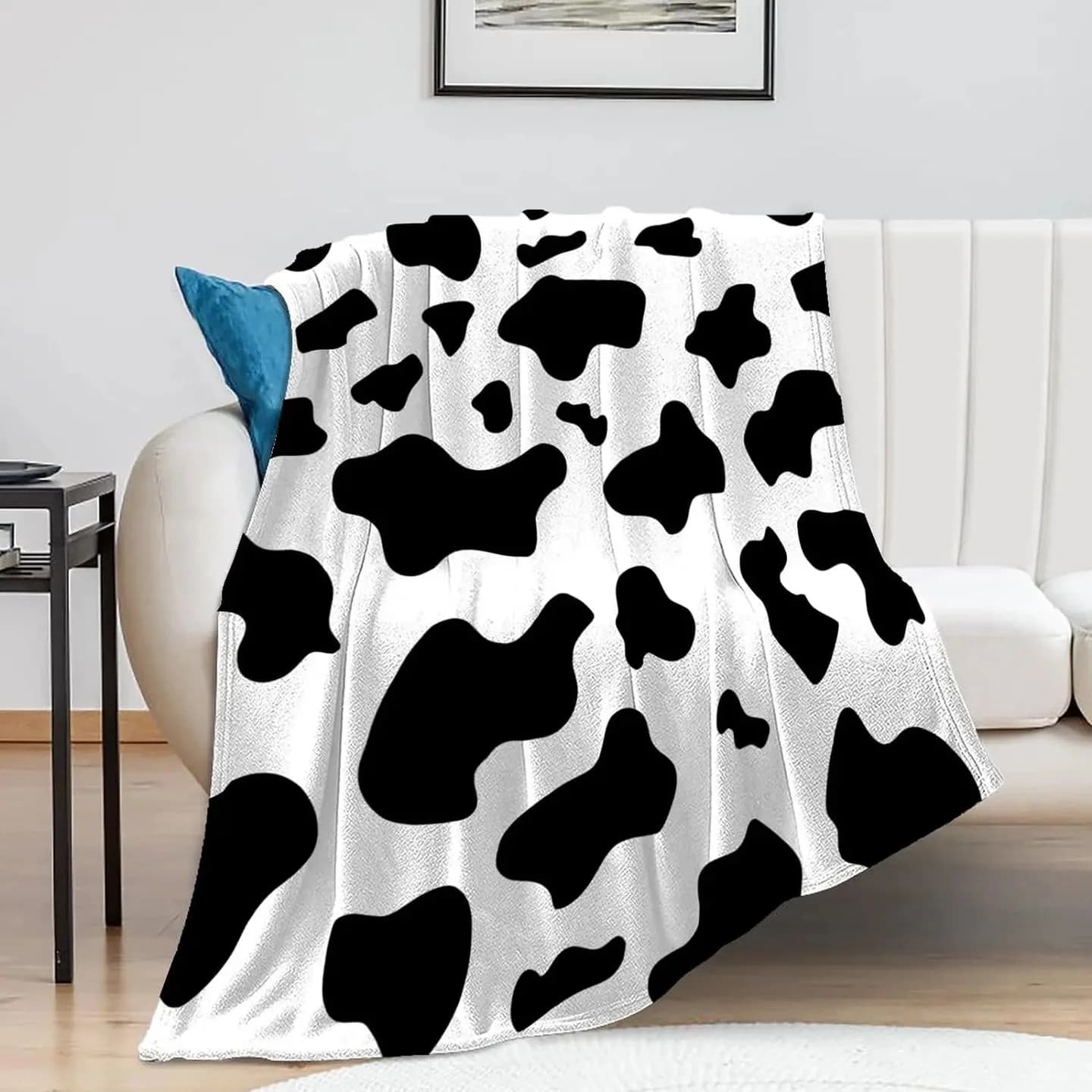 Cow Print Flannel Blanket — view 2 Cow Print Flannel Blanket — view 2