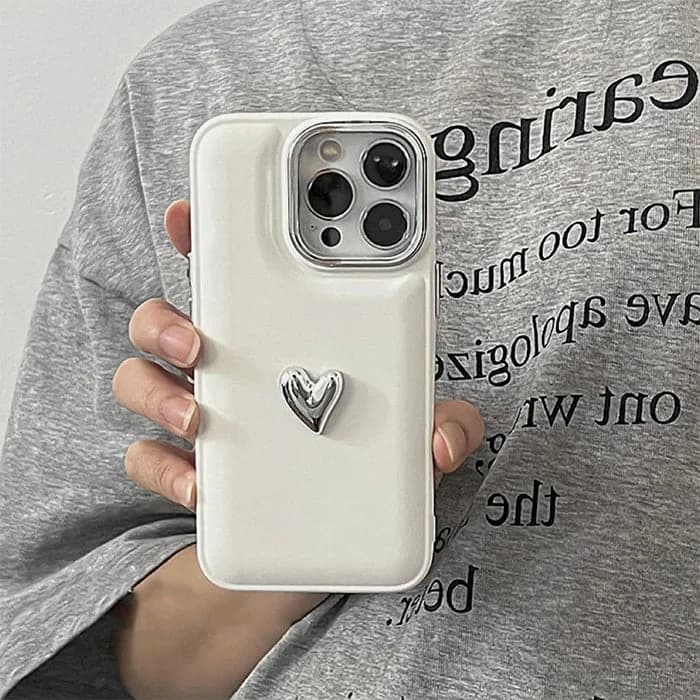 Minimalist Aesthetic Heart iPhone Case — view 2 Minimalist Aesthetic Heart iPhone Case — view 2