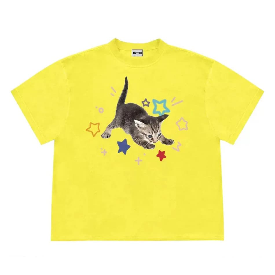 Kitten and Stars T-Shirt — view 3 Kitten and Stars T-Shirt — view 3