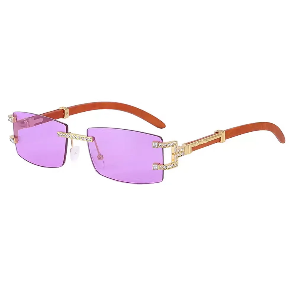 Y2K Square Frameless Sunglasses — view 2 Y2K Square Frameless Sunglasses — view 2