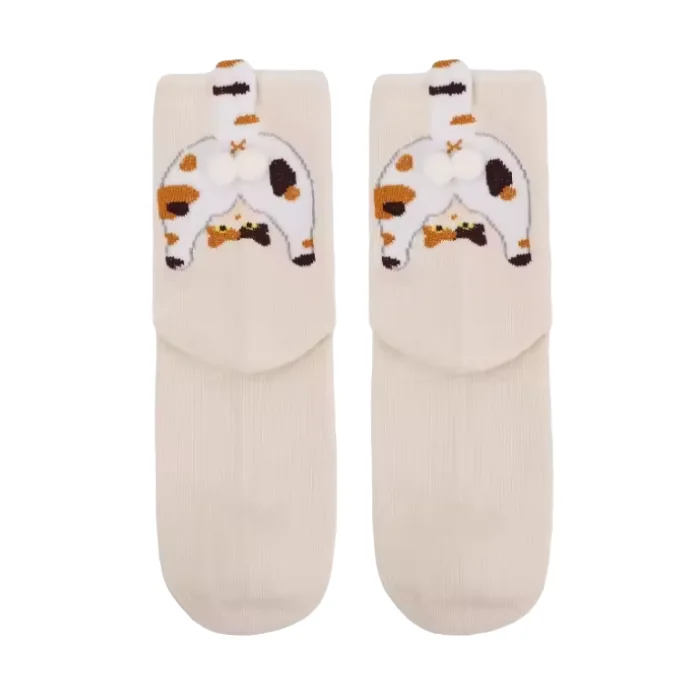Pop-Up Cat Crew Socks — view 2 Pop-Up Cat Crew Socks — view 2
