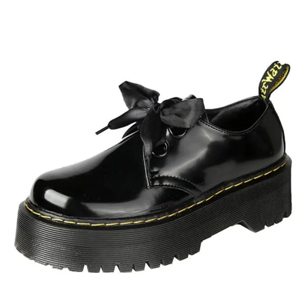 Ribbon-Laced Chunky Platform Boots — view 2 Ribbon-Laced Chunky Platform Boots — view 2