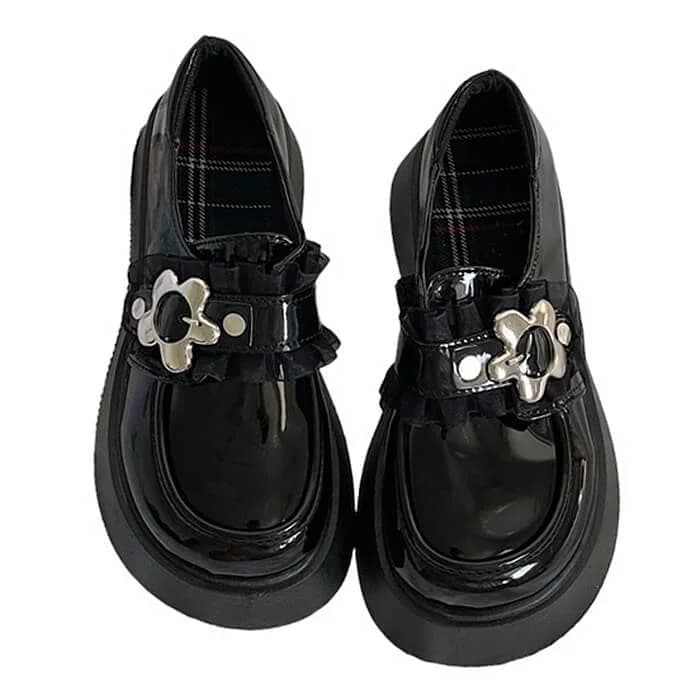 Flower Buckle Chunky Platforms — view 2 Flower Buckle Chunky Platforms — view 2