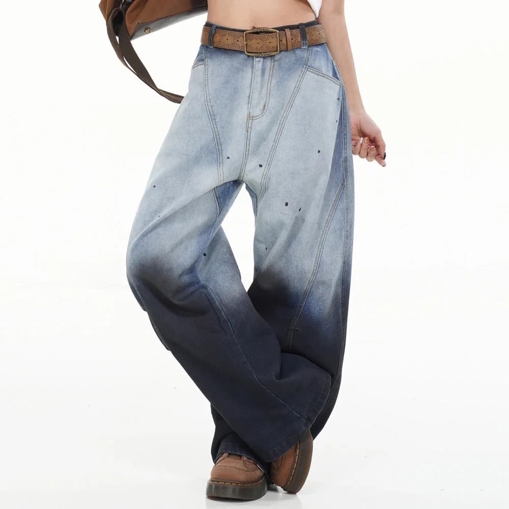 Faded Gradient Baggy Jeans — view 3 Faded Gradient Baggy Jeans — view 3